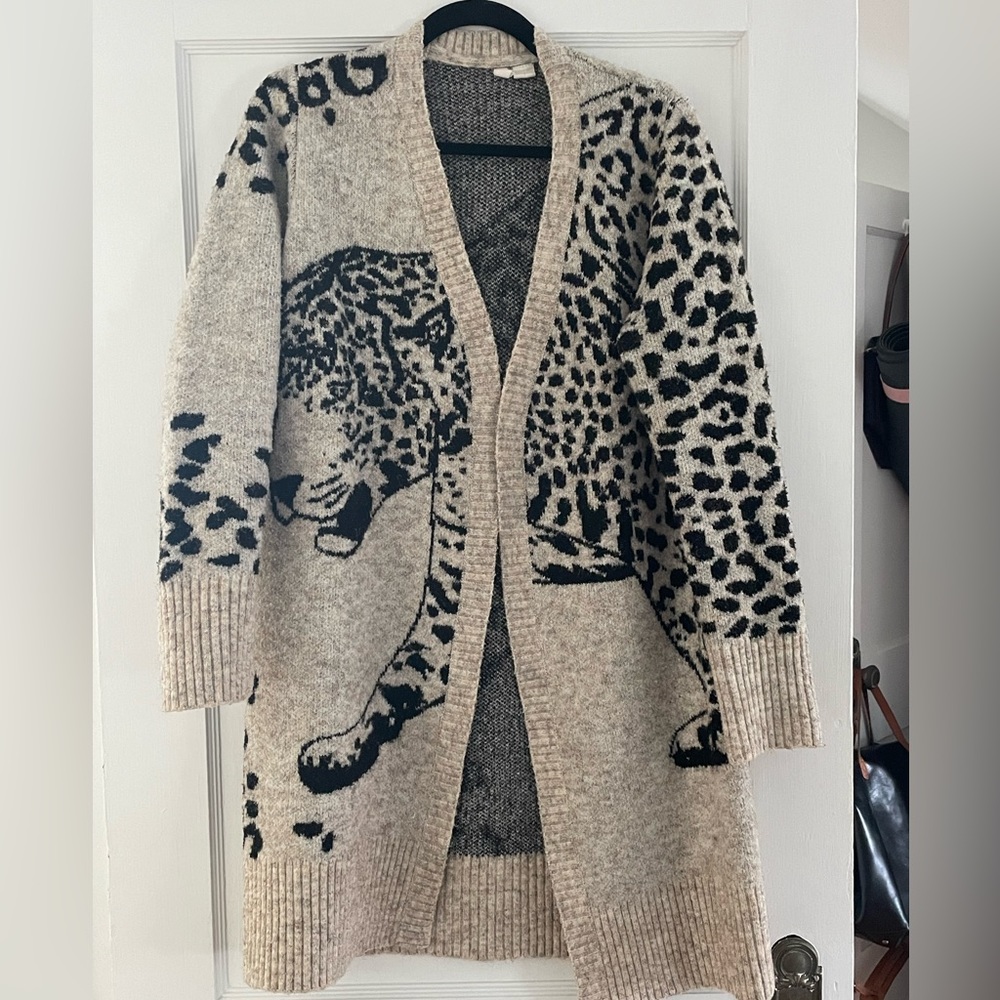 Anthropologie Lucerne Leopard Cardigan